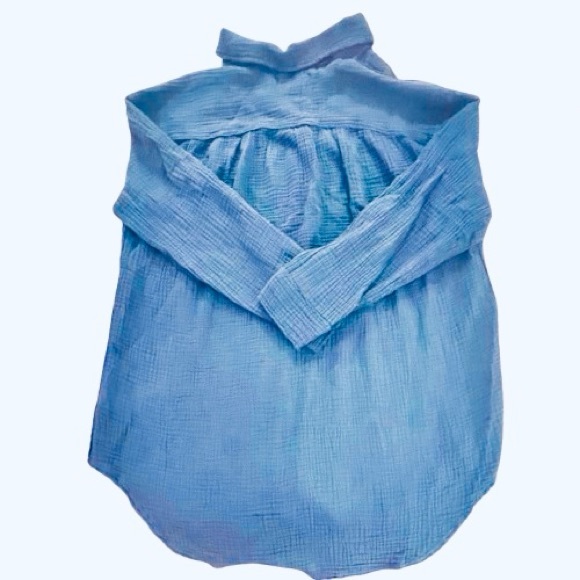 Aerie Gauzy Oversized 100% Cotton Shirt. Size: XS - Picture 6 of 8